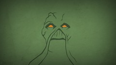 Green background dc comics minimalistic blo0p Swamp Thing