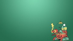 Green background minimalistic artwork Simple Background