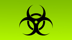 Green biohazard logos