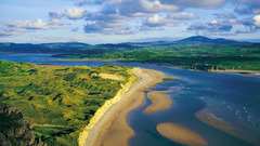 Green blue clouds Landscapes