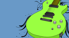 Green blue guitars electric