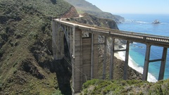 Green blue Mountains ocean