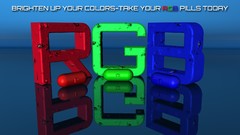 Green blue red multicolor