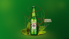 Green bottles heineken beers