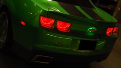 Green cars chevrolet camaro ss