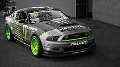 Green cars sports cars Ford mustang selective coloring Monster 