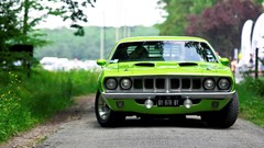Green cars vehicles barracuda Plymouth Barracuda