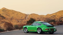 Green cars vintage singers porsche 911 Singer 911