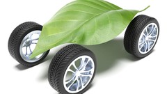 Green cars wheels tires