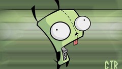 Green cartoons Invader Zim