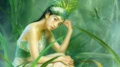 Green cgi soft shading