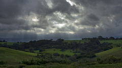 Green clouds Landscapes nature