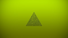 Green Concept labyrinth minimalistic artwork