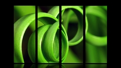 Green curls widescreen abstract
