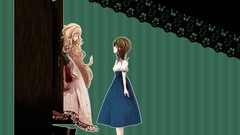 Green dress blondes long hair brunettes short hair