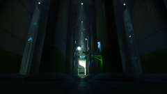 Green edge mirrors underpass