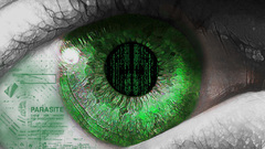 Green eyes abstract eyes