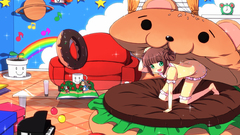 Green eyes Anime hamburgers