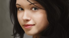 Green eyes reality digital art realistic