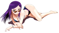 Green eyes sunglasses purple