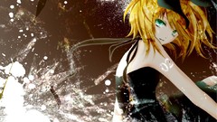 Green eyes vocaloid kagamine rin ecchi