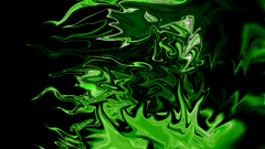Green flame water abstract