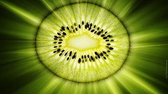 Green fruits kiwi