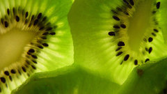 Green fruits kiwi