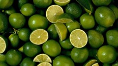 Green fruits limes green