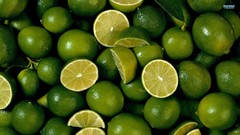 Green fruits limes green lemons