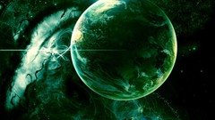 Green galaxies planets bright