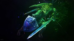 Green game black background Swords shields video the legend of 