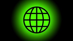 Green glow radiation Earth globe colors Internet icons security 