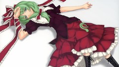 Green hair touhou kagiyama hina video games
