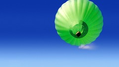 Green hot air balloons
