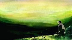 Green Japan Journey artwork Mushishi