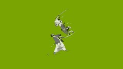 Green Japan Katana samurai Japanese minimalistic