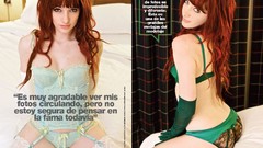 Green lace blue eyes bra susan coffey underwear nightgown Maxim 