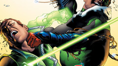 Green lantern Fighting cartoon