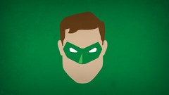 Green Lantern green background superheroes minimalistic blo0p