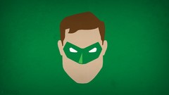 Green Lantern green background superheroes minimalistic blo0p