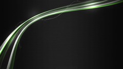 Green lighting black background waves