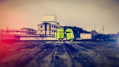Green lights Robots City Lights android mobile love you