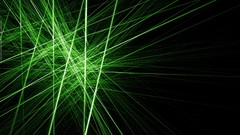 Green lines flames digital art