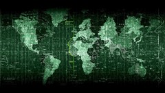 Green Maps matrix Time Zones geography digital art world map 