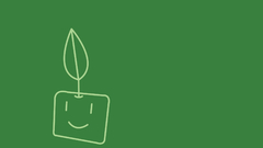 Green minimalistic Candles