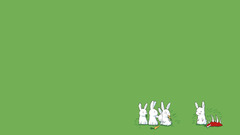 Green minimalistic rabbits carrots
