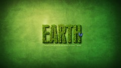 Green minimalistic text grass