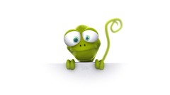 Green monkey funny artwork 1280x800