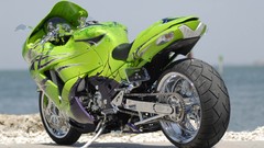 Green motorbikes